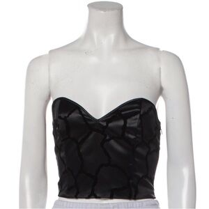 Joanna Mastroianni Black Strapless Top